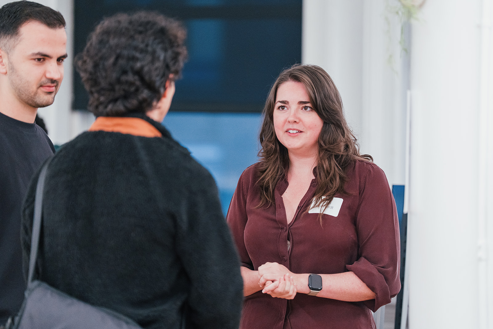 Olivia presenting to the team